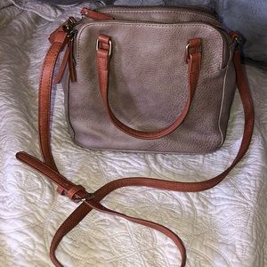 ANTIK KRAFT purse, caramel brown & brown gray